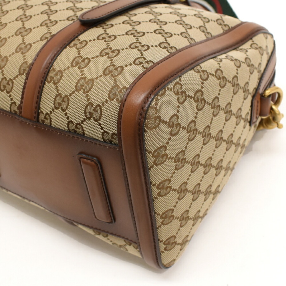 Gucci Boston Bag Canvas Ladyweb Beige - Picture 5 of 8